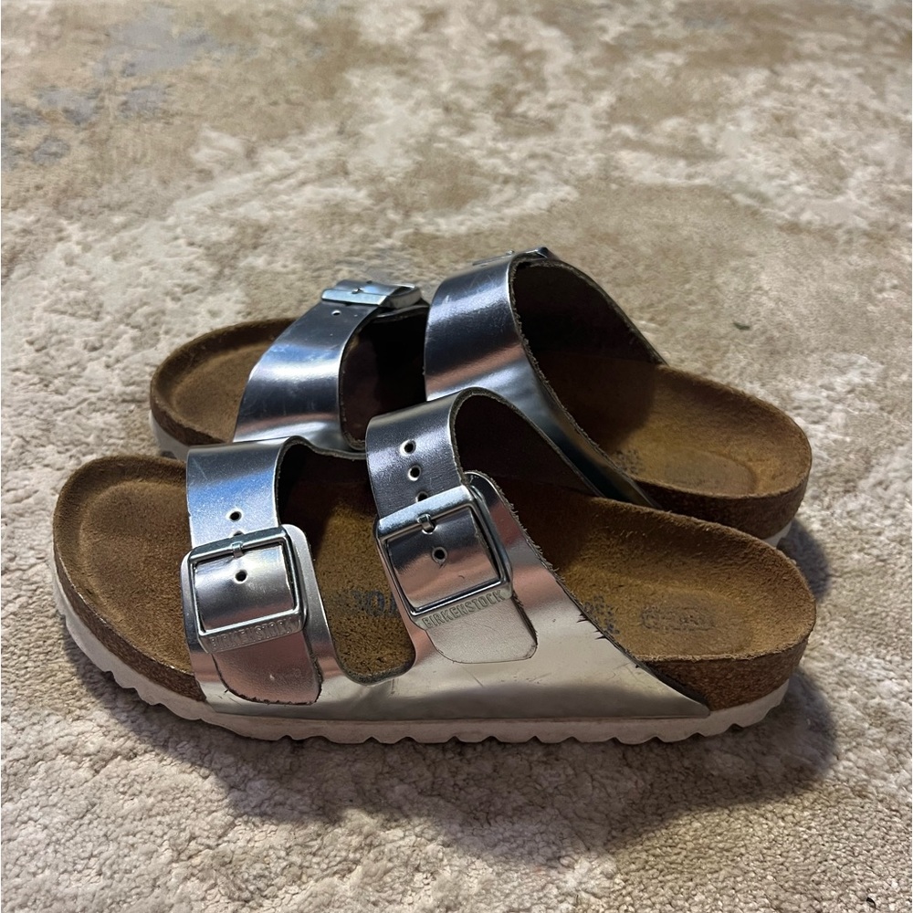 Birkenstock Arizona Metallic Sandals - narrow